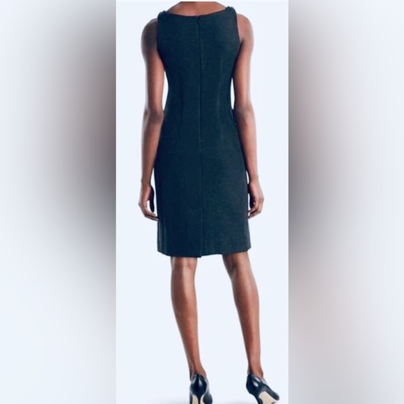 MM LaFleur The Lydia Sheath Dress w Twisted Shoulders in Galaxy Blue - Picture 9 of 12